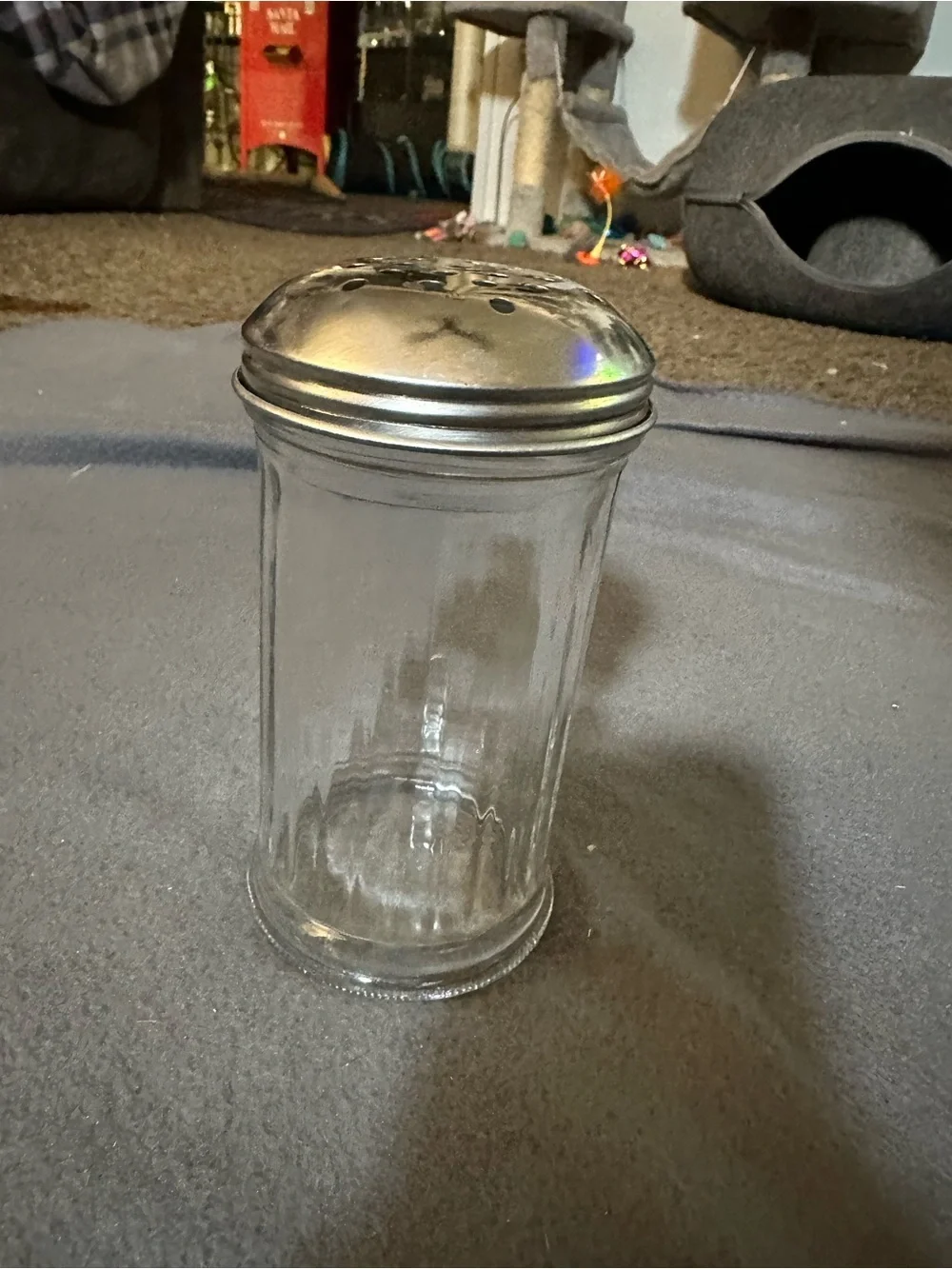 Classic Glass Spice Shaker with Silver Metal Lid